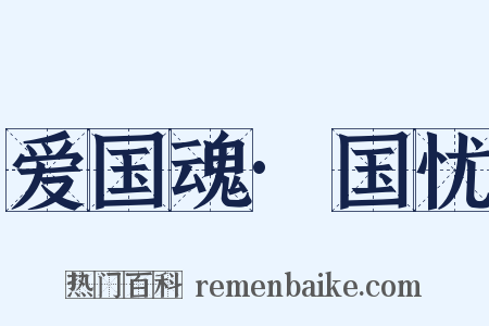 爱国魂·国忧是什么意思的图片